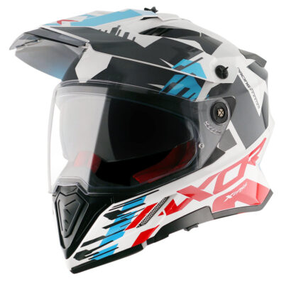 Axor X-cross X1 Dual Visor Helmet White & Red