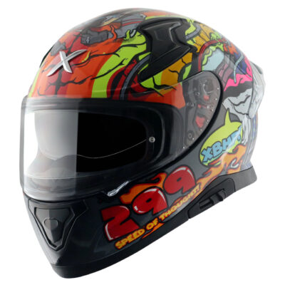 Axor xBhp Speed of Thought Helmet NEON YELLOW BLUE