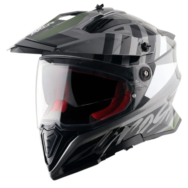 X-Cross Dual Visor Flagstaff Helmet (ATHENA GREY BLACK)