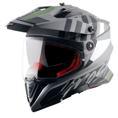 X-Cross Dual Visor Flagstaff Helmet (DULL ATHENA GREY BLACK)