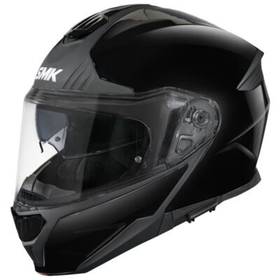 SMK Helmets – Gullwing – Unicolour – Gloss Black – Dual Visor Flip Up Helmet